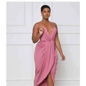 Chic Backless Pink Dress